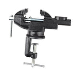 Maxbell Clamp-on Vise 360° Rotate Clamp Vice for Woodworking Craft Creation Modeling clampmouth 6.5cm black