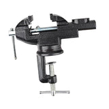 Maxbell Clamp-on Vise 360° Rotate Clamp Vice for Woodworking Craft Creation Modeling clampmouth 6.5cm black