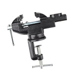 Maxbell Clamp-on Vise 360° Rotate Clamp Vice for Woodworking Craft Creation Modeling clampmouth 6.5cm black
