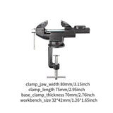 Maxbell Clamp-on Vise 360° Rotate Clamp Vice for Woodworking Craft Creation Modeling clampmouth 8cm black