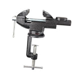 Maxbell Clamp-on Vise 360° Rotate Clamp Vice for Woodworking Craft Creation Modeling clampmouth 8cm black