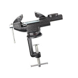 Maxbell Clamp-on Vise 360° Rotate Clamp Vice for Woodworking Craft Creation Modeling clampmouth 8cm black
