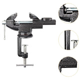 Maxbell Clamp-on Vise 360° Rotate Clamp Vice for Woodworking Craft Creation Modeling clampmouth 8cm black