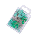 Maxbell 80Pcs Straight Pins for Garment Making Graduation Ceremonies Clothing Making green