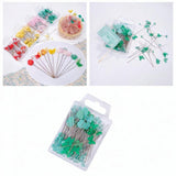 Maxbell 80Pcs Straight Pins for Garment Making Graduation Ceremonies Clothing Making green