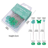 Maxbell 80Pcs Straight Pins for Garment Making Graduation Ceremonies Clothing Making green