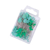 Maxbell 80Pcs Straight Pins for Garment Making Graduation Ceremonies Clothing Making green