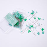Maxbell 80Pcs Straight Pins for Garment Making Graduation Ceremonies Clothing Making green