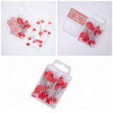 Maxbell 80Pcs Straight Pins for Garment Making Graduation Ceremonies Clothing Making red