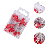 Maxbell 80Pcs Straight Pins for Garment Making Graduation Ceremonies Clothing Making red
