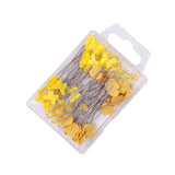 Maxbell 80Pcs Straight Pins for Garment Making Graduation Ceremonies Clothing Making yellow