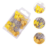 Maxbell 80Pcs Straight Pins for Garment Making Graduation Ceremonies Clothing Making yellow