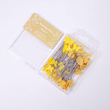 Maxbell 80Pcs Straight Pins for Garment Making Graduation Ceremonies Clothing Making yellow
