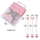 Maxbell 80Pcs Straight Pins for Garment Making Graduation Ceremonies Clothing Making pink