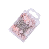 Maxbell 80Pcs Straight Pins for Garment Making Graduation Ceremonies Clothing Making pink