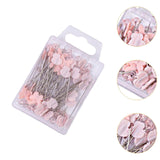 Maxbell 80Pcs Straight Pins for Garment Making Graduation Ceremonies Clothing Making pink