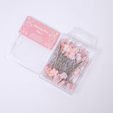 Maxbell 80Pcs Straight Pins for Garment Making Graduation Ceremonies Clothing Making pink