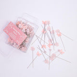 Maxbell 80Pcs Straight Pins for Garment Making Graduation Ceremonies Clothing Making pink