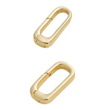 Maxbell Oval Snap Push Connector Lock Closure Clasps for Keychains Clothing Bracelet 1.6x0.7 cm