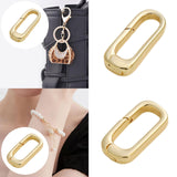 Maxbell Oval Snap Push Connector Lock Closure Clasps for Keychains Clothing Bracelet 1.6x0.7 cm