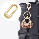 Maxbell Oval Snap Push Connector Lock Closure Clasps for Keychains Clothing Bracelet 1.6x0.7 cm