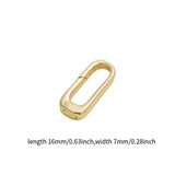 Maxbell Oval Snap Push Connector Lock Closure Clasps for Keychains Clothing Bracelet 1.6x0.7 cm