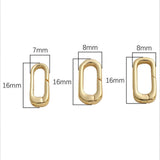 Maxbell Oval Snap Push Connector Lock Closure Clasps for Keychains Clothing Bracelet 1.6x0.7 cm