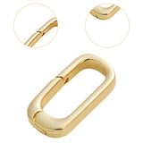 Maxbell Oval Snap Push Connector Lock Closure Clasps for Keychains Clothing Bracelet 1.6x0.8 cm