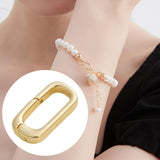 Maxbell Oval Snap Push Connector Lock Closure Clasps for Keychains Clothing Bracelet 1.6x0.8 cm