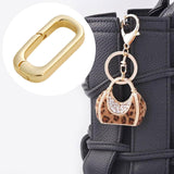 Maxbell Oval Snap Push Connector Lock Closure Clasps for Keychains Clothing Bracelet 1.6x0.8 cm