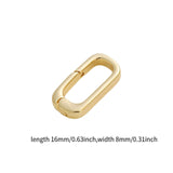 Maxbell Oval Snap Push Connector Lock Closure Clasps for Keychains Clothing Bracelet 1.6x0.8 cm
