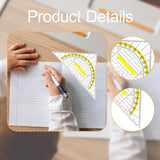 Maxbell 6Pcs Set Square Protractor Measurement Tool Geometry Drafting Triangle Ruler