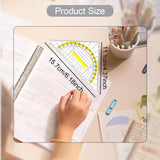 Maxbell 6Pcs Set Square Protractor Measurement Tool Geometry Drafting Triangle Ruler