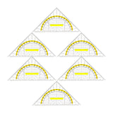 Maxbell 6Pcs Set Square Protractor Measurement Tool Geometry Drafting Triangle Ruler