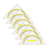 Maxbell 6Pcs Set Square Protractor Measurement Tool Geometry Drafting Triangle Ruler