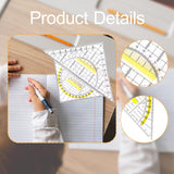 Maxbell 2 Pieces Set Square Protractor Drawing with Handle for Office School Teacher