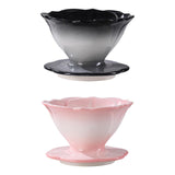 Maxbell Pour over Coffee Maker Porcelain Cone Brewer for Home Ceramic Coffee Dripper Pink