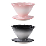 Maxbell Pour over Coffee Maker Porcelain Cone Brewer for Home Ceramic Coffee Dripper Pink