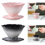 Maxbell Pour over Coffee Maker Porcelain Cone Brewer for Home Ceramic Coffee Dripper Pink