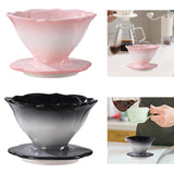Maxbell Pour over Coffee Maker Porcelain Cone Brewer for Home Ceramic Coffee Dripper Pink