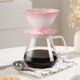 Maxbell Pour over Coffee Maker Porcelain Cone Brewer for Home Ceramic Coffee Dripper Pink