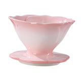 Maxbell Pour over Coffee Maker Porcelain Cone Brewer for Home Ceramic Coffee Dripper Pink