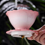 Maxbell Pour over Coffee Maker Porcelain Cone Brewer for Home Ceramic Coffee Dripper Pink