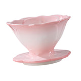 Maxbell Pour over Coffee Maker Porcelain Cone Brewer for Home Ceramic Coffee Dripper Pink