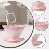 Maxbell Pour over Coffee Maker Porcelain Cone Brewer for Home Ceramic Coffee Dripper Pink