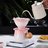 Maxbell Pour over Coffee Maker Porcelain Cone Brewer for Home Ceramic Coffee Dripper Black