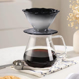 Maxbell Pour over Coffee Maker Porcelain Cone Brewer for Home Ceramic Coffee Dripper Black