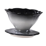 Maxbell Pour over Coffee Maker Porcelain Cone Brewer for Home Ceramic Coffee Dripper Black