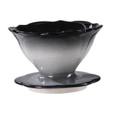 Maxbell Pour over Coffee Maker Porcelain Cone Brewer for Home Ceramic Coffee Dripper Black