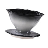Maxbell Pour over Coffee Maker Porcelain Cone Brewer for Home Ceramic Coffee Dripper Black